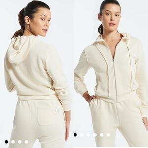 Wesley Beekman Cotton Terry Full Zip Hoodie in Size Small $170 Zip-Up